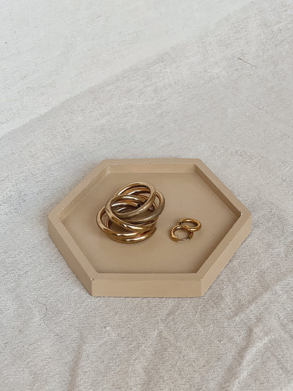 Bandeja Hexagonal Deco Crema