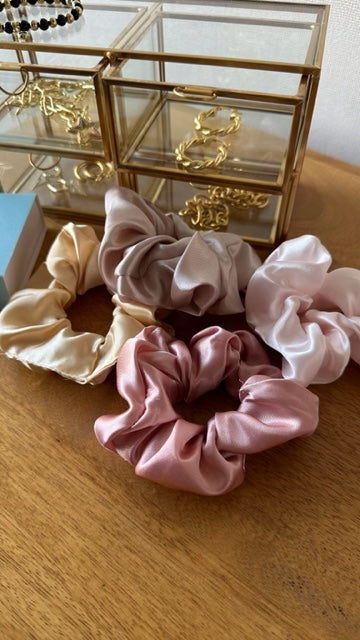 Set 3 Collets Scrunchies de Satín