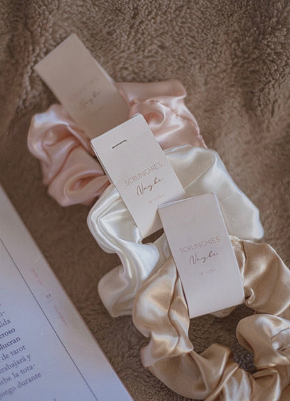 Set 3 Collets Scrunchies de Satín